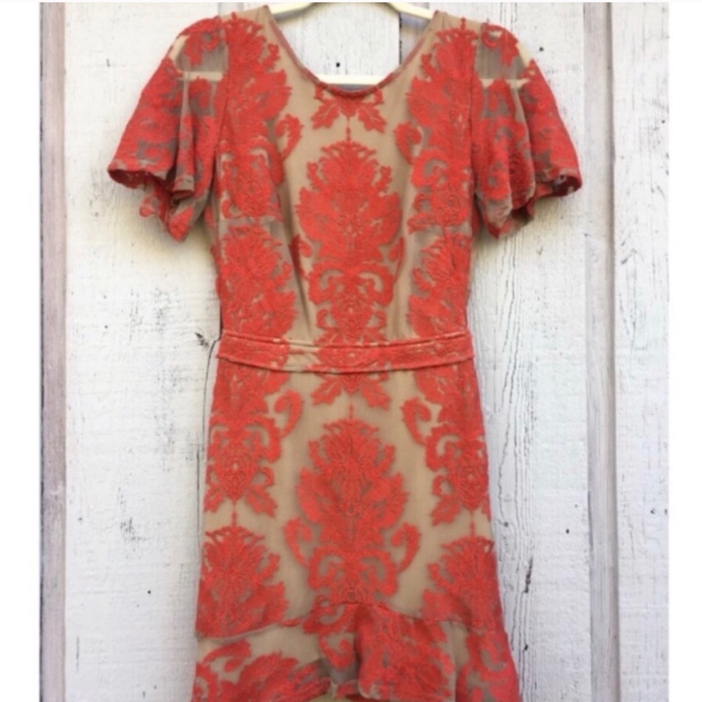 For Love And Lemons Red Lace Dress